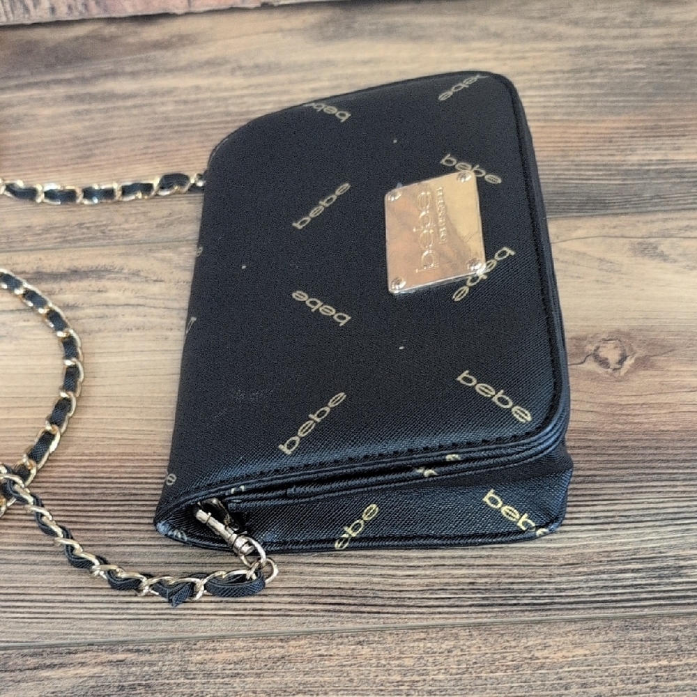 Bebe Mini Monogram Canvas Black Designer Crossbody Bag - Picture 7 of 7